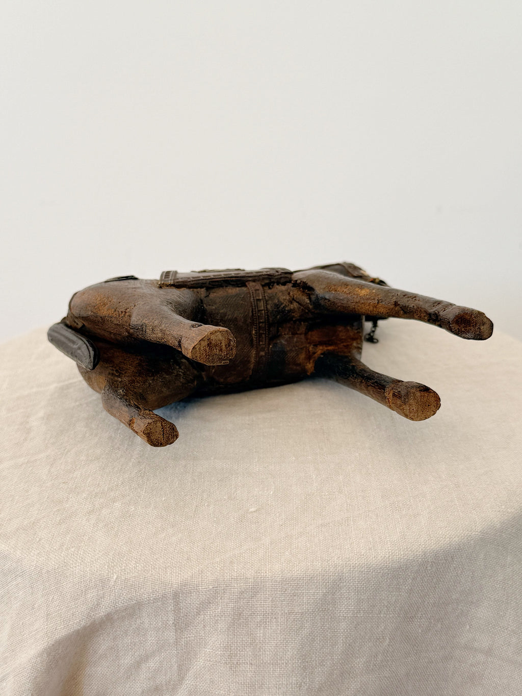 Antique Indian Wooden Horse Standing
