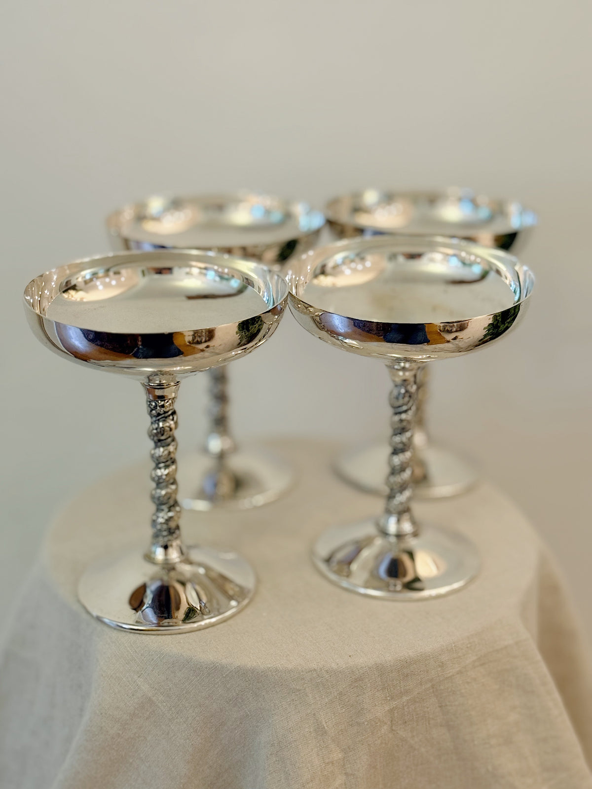 Vintage Spanish Valero Silver Plate Coupes (Set of 6) (Copy)
