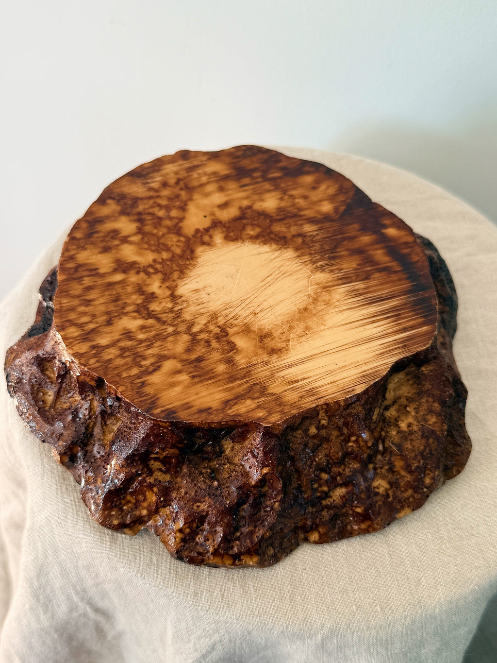 Alabaster Italian Brown Stone Ashtray