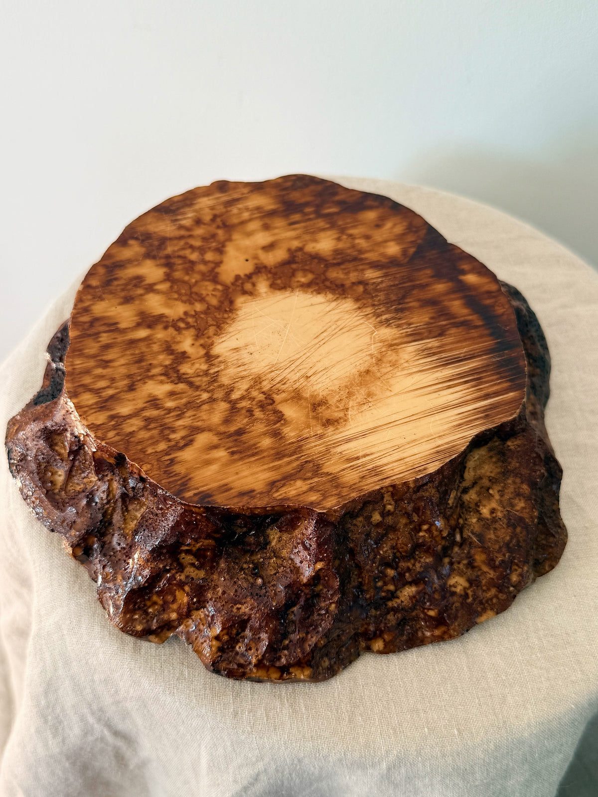 Alabaster Italian Brown Stone Ashtray