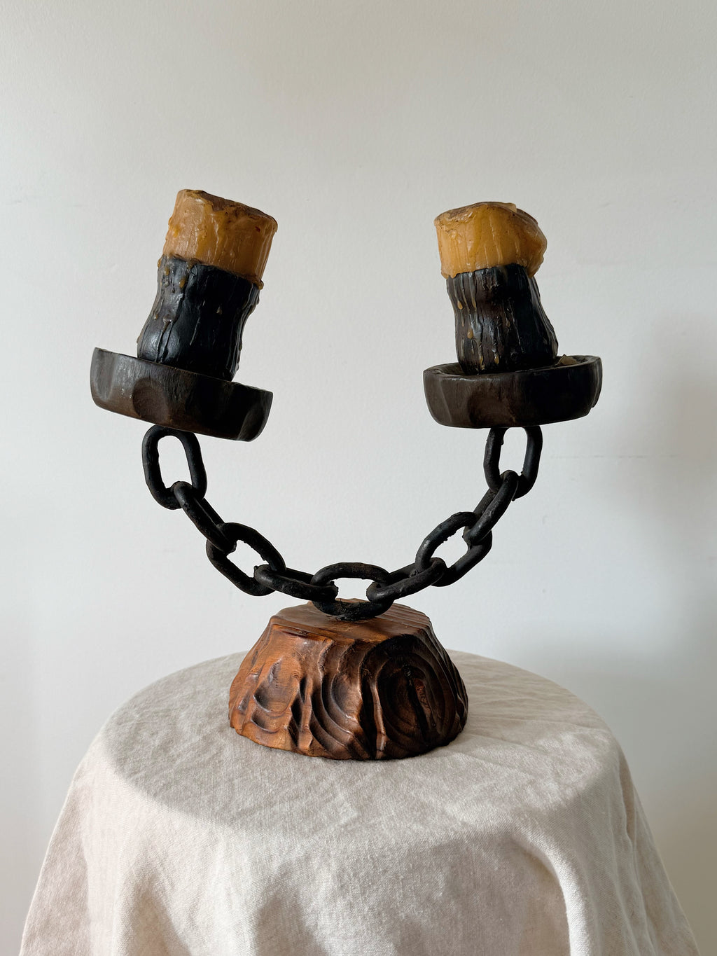 Vintage Brutalist Spanish Candelabra