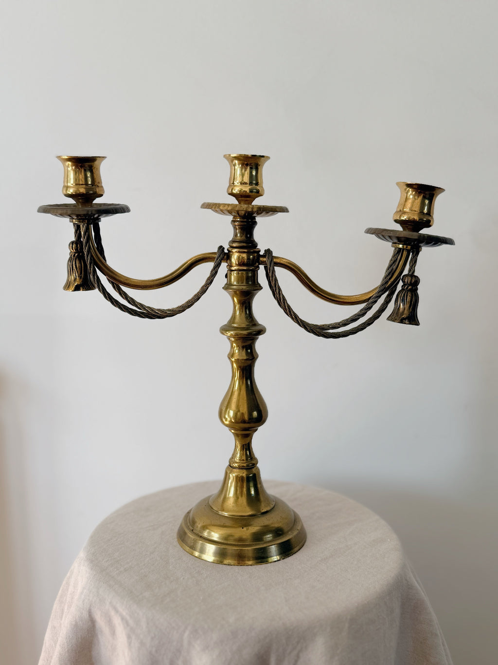 Vintage Brass Regency Candelabra
