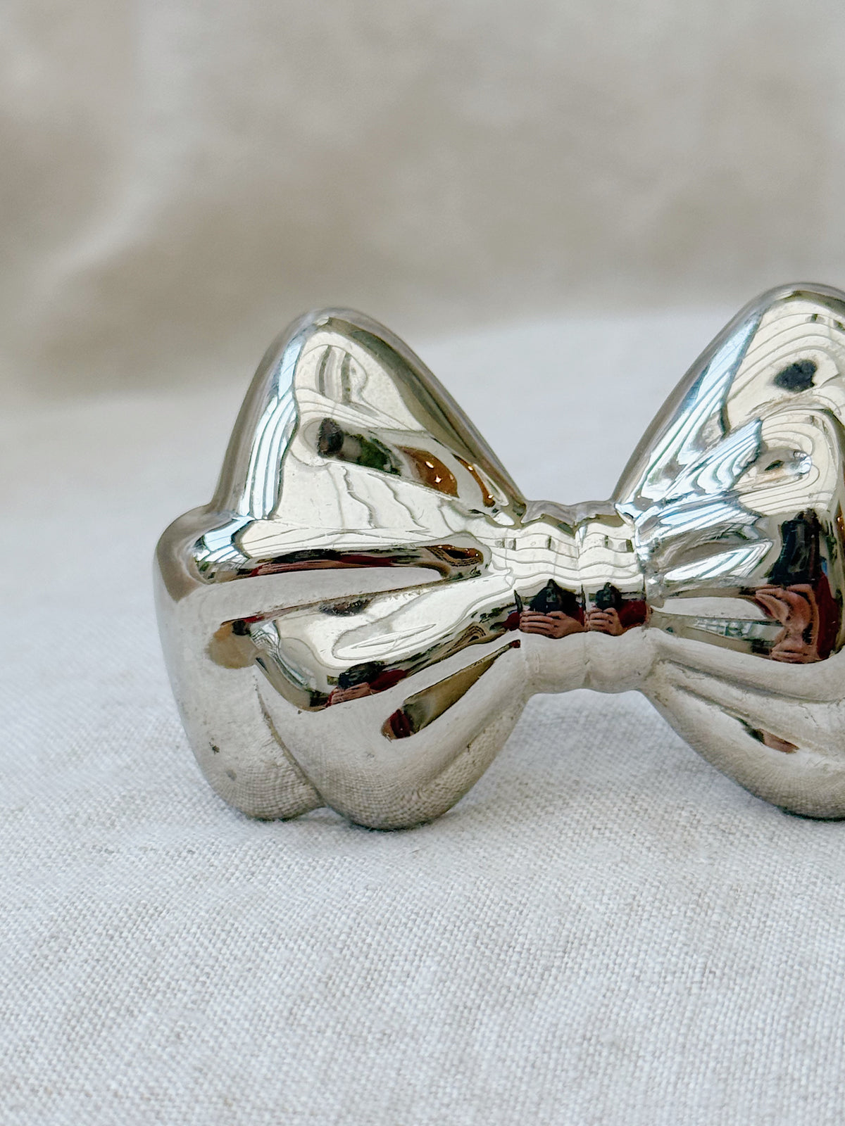 Vintage Silver Plated Napkins Rings Silver Bows (Set of 4)
