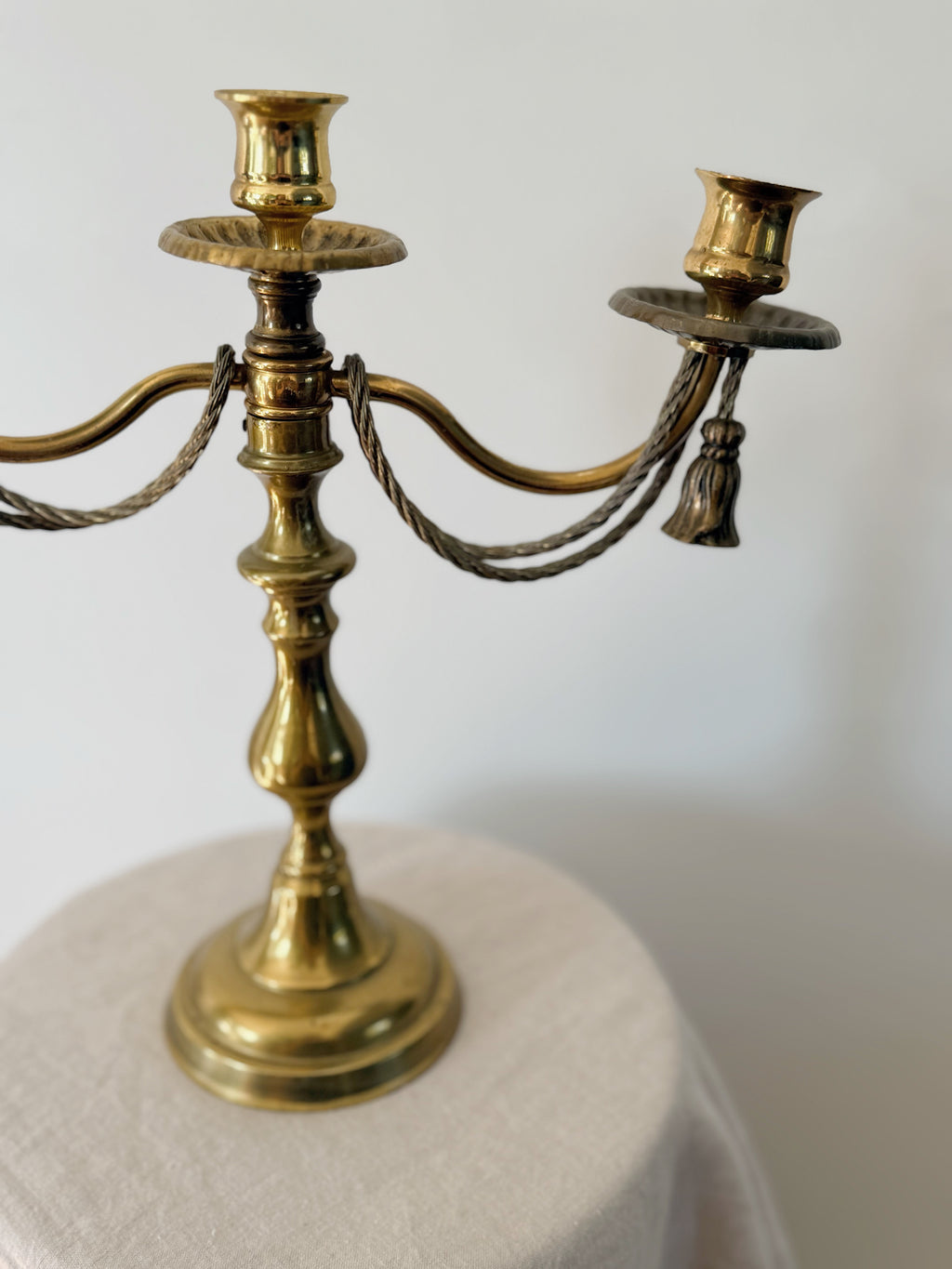 Vintage Brass Regency Candelabra
