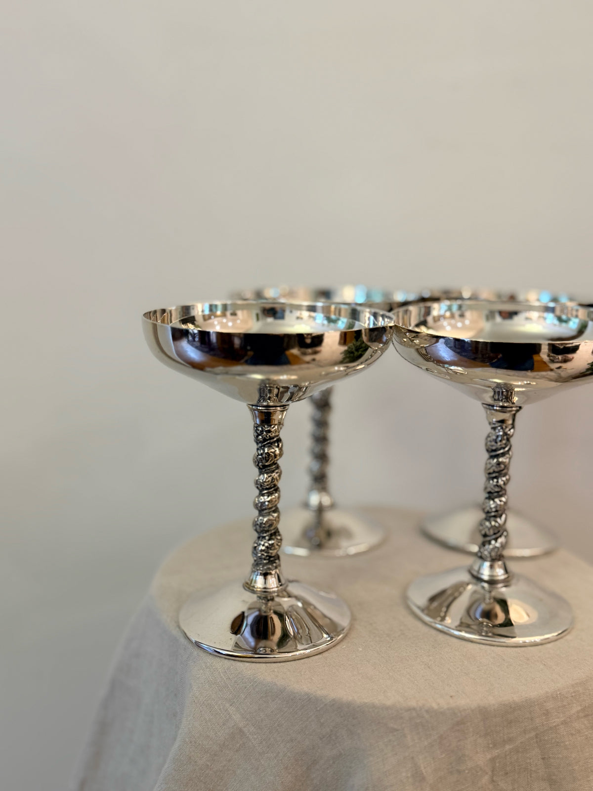 Vintage Spanish Valero Silver Plate Coupes (Set of 6) (Copy)