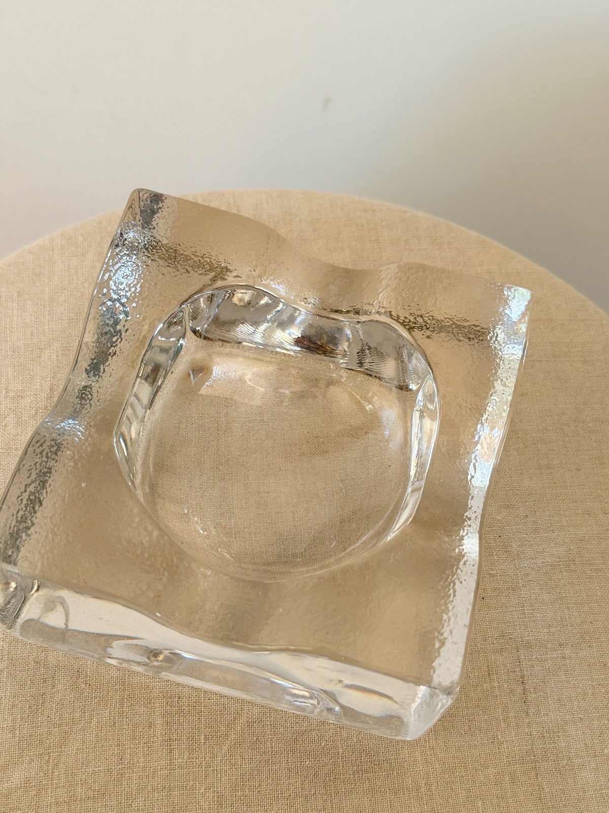 Ice Glass Ashtray Kosta Boda by Bertil Vallien