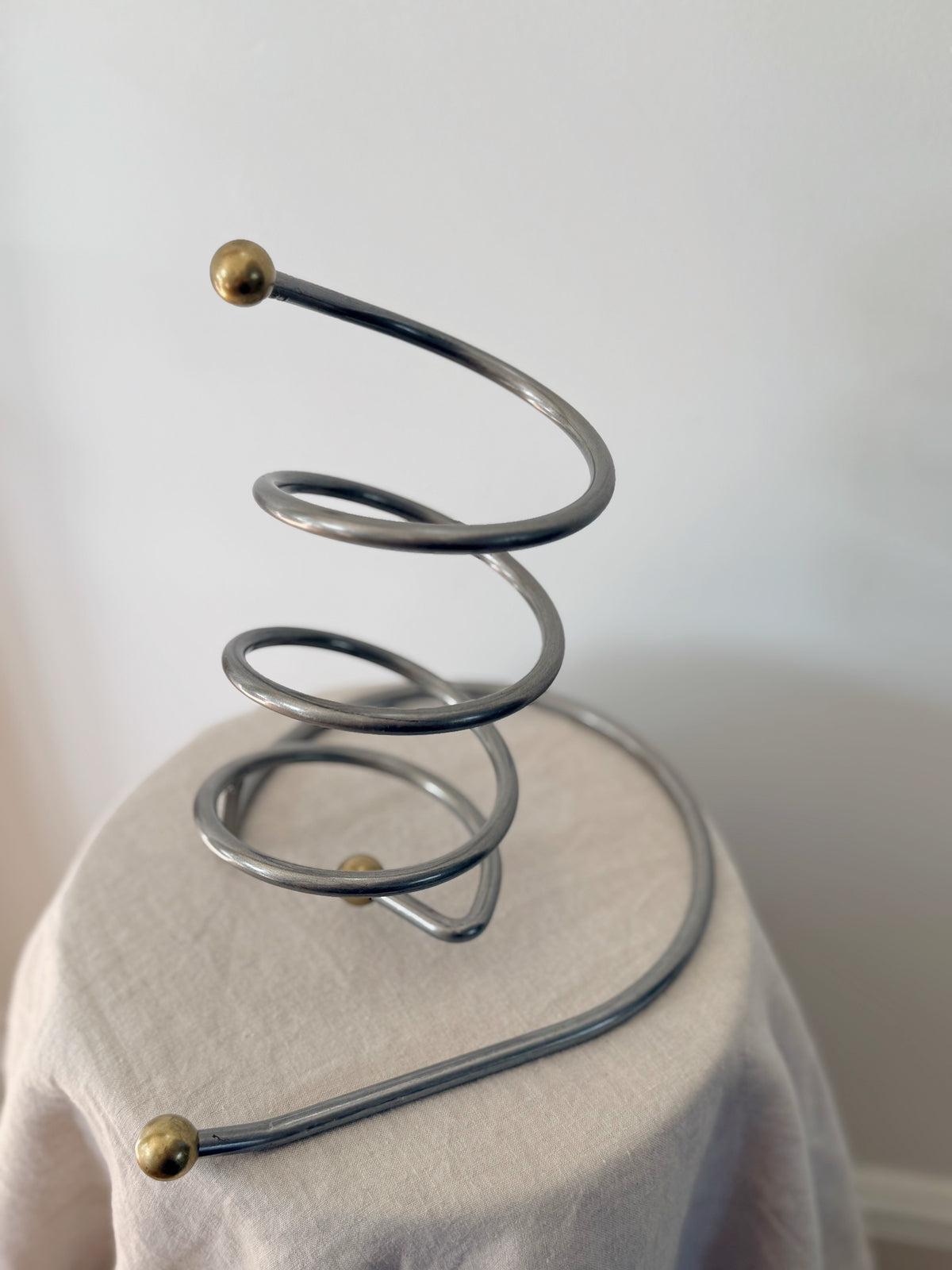 Vintage Wine Bottle Holder Atomic Style Spiral  Mid Century Modern