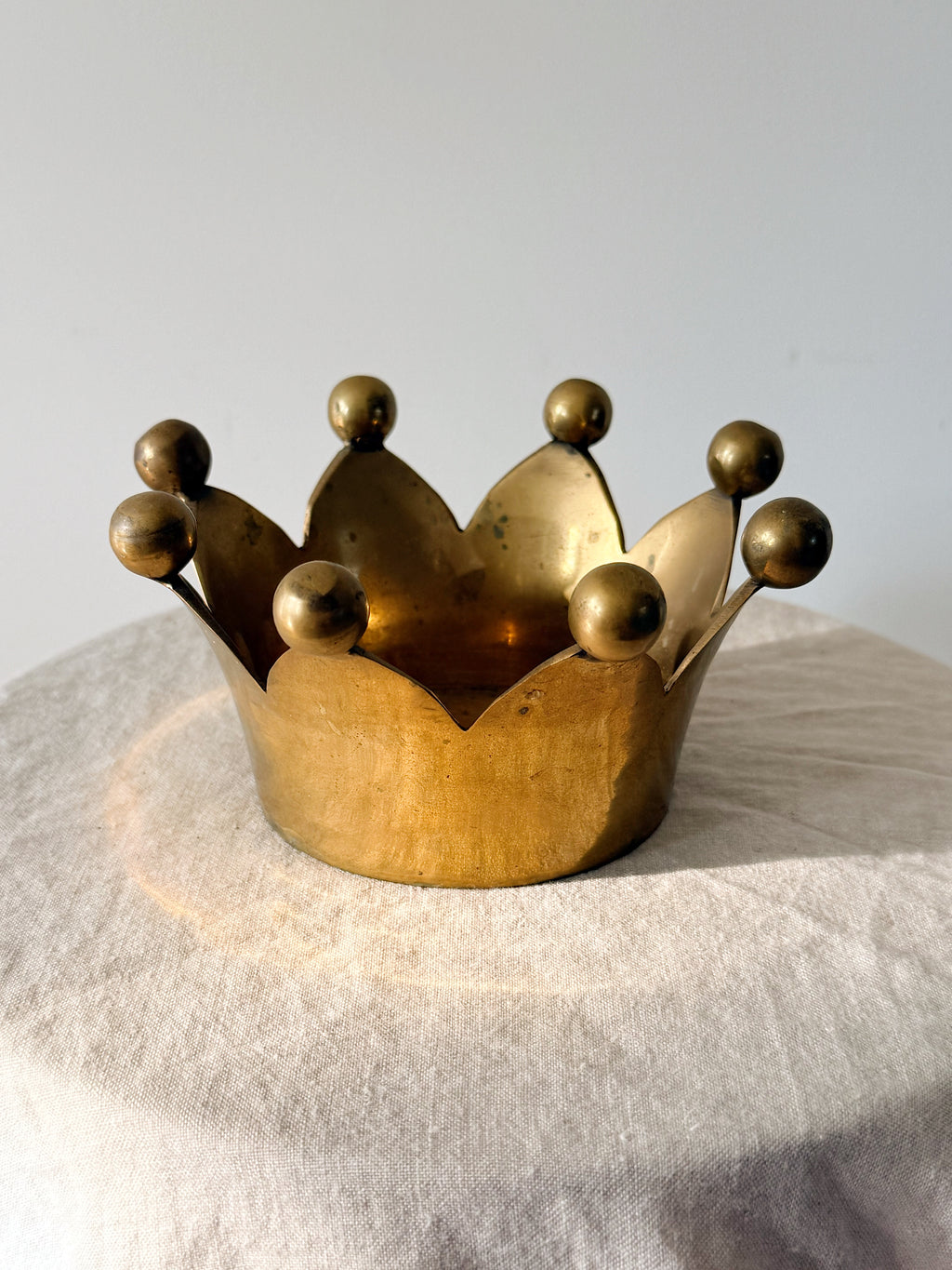 Brass Crown Candle Holder Large