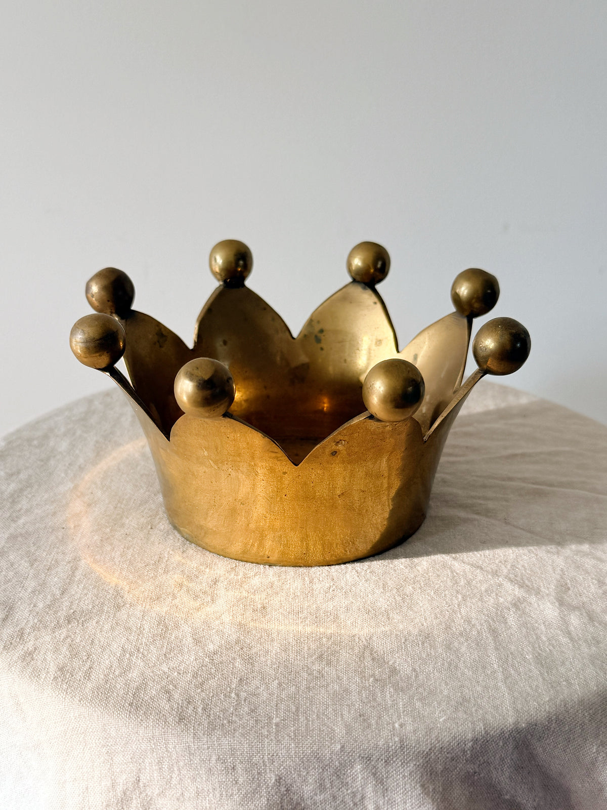 Brass Crown Candle Holder Large