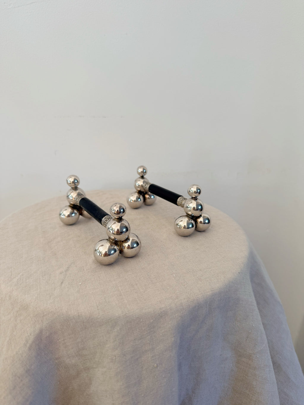 Antique Victorian Silver Cutlery Rests (Pair)