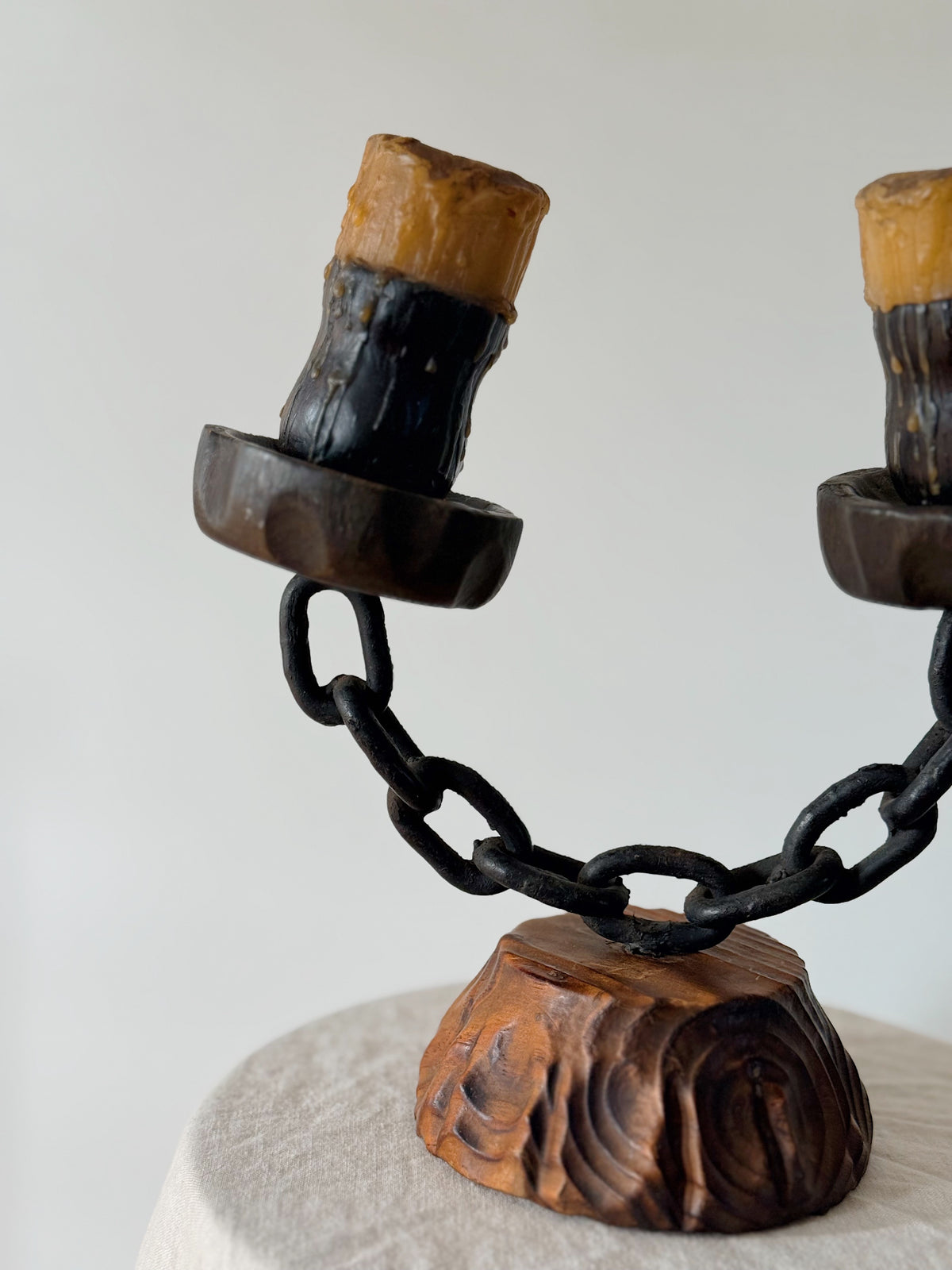 Vintage Brutalist Spanish Candelabra