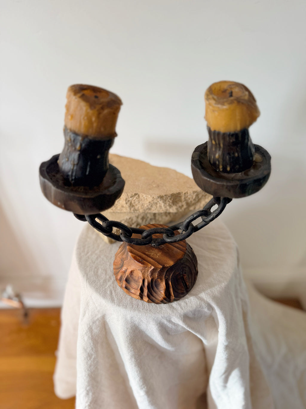 Vintage Brutalist Spanish Candelabra
