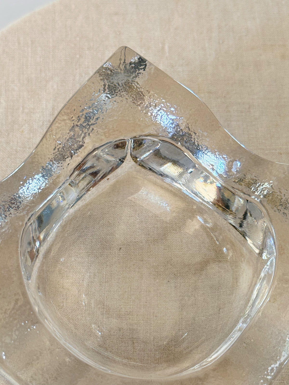 Ice Glass Ashtray Kosta Boda by Bertil Vallien