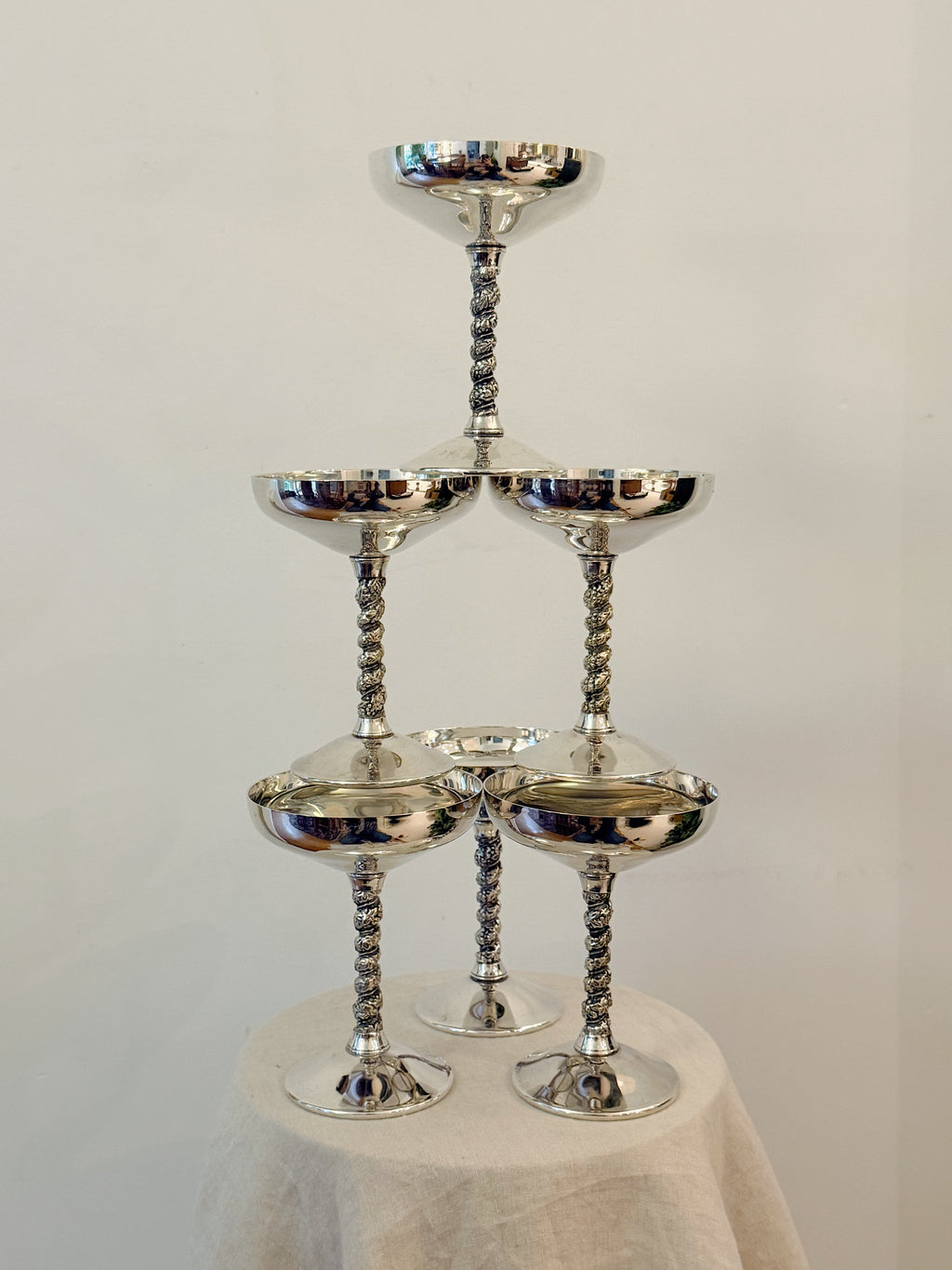 Vintage Spanish Valero Silver Plate Coupes (Set of 6) (Copy)