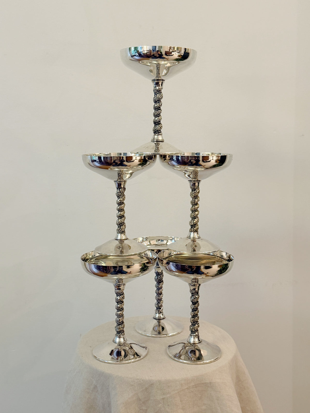 Vintage Spanish Valero Silver Plate Coupes (Set of 6) (Copy)