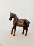 Antique Indian Wooden Horse Standing