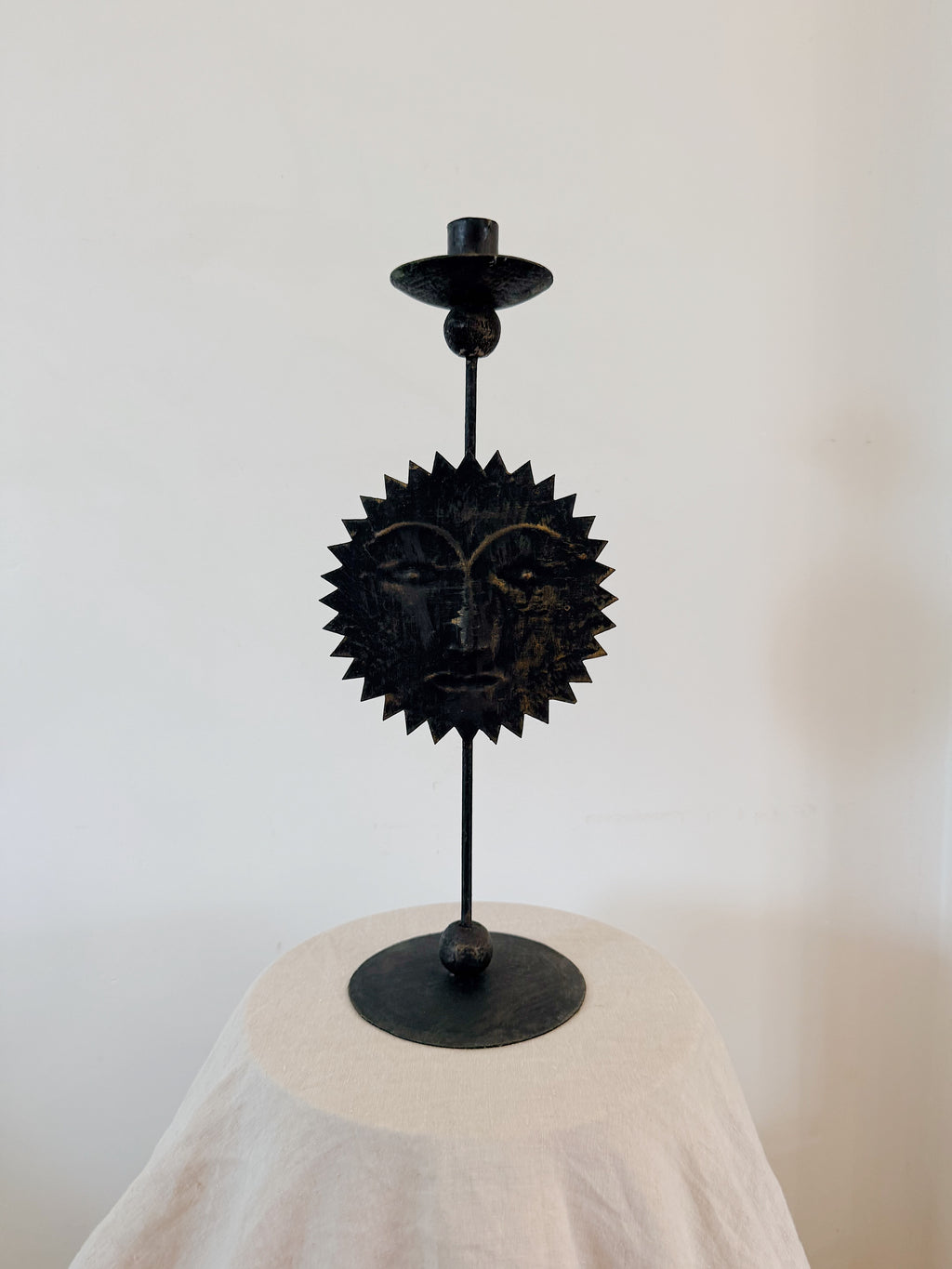 Celestial Sun Metal Candleholder
