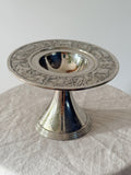 Vintage Zodiac Pedestal Silver Plated