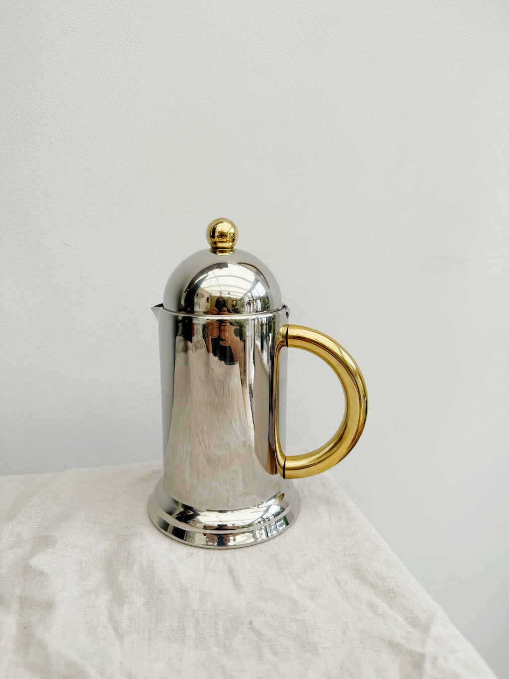 Inoxpran ‘Orchidia’ Stainless Steel and Brass Creamer - Made in Italy