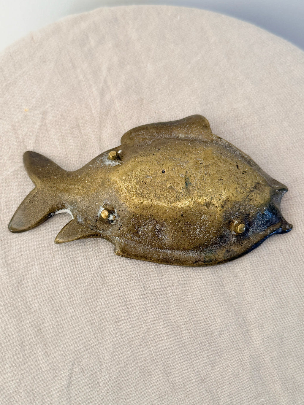 Vintage Brass Fish Trinket Dish