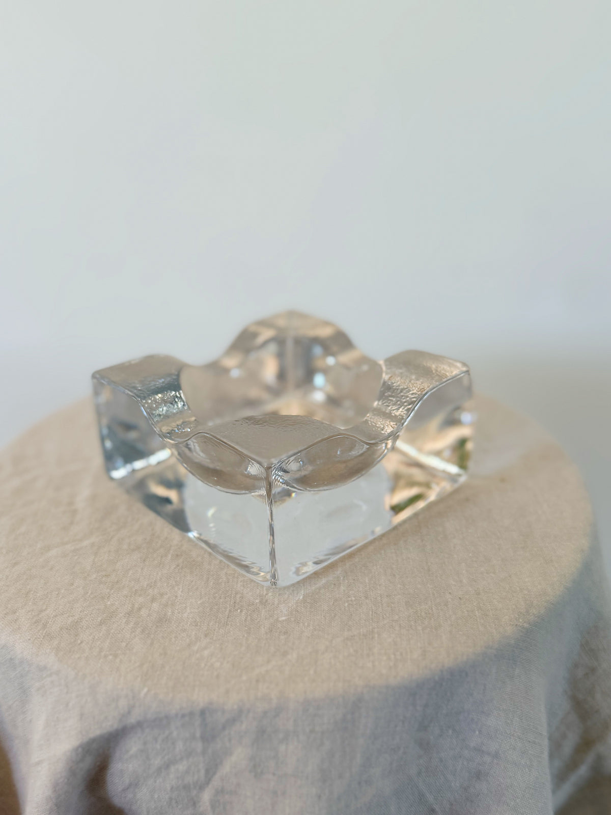 Ice Glass Ashtray Kosta Boda by Bertil Vallien