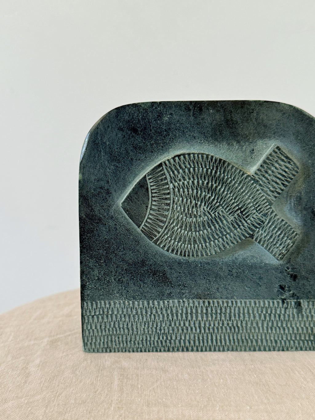 Soapstone Fish Bookends