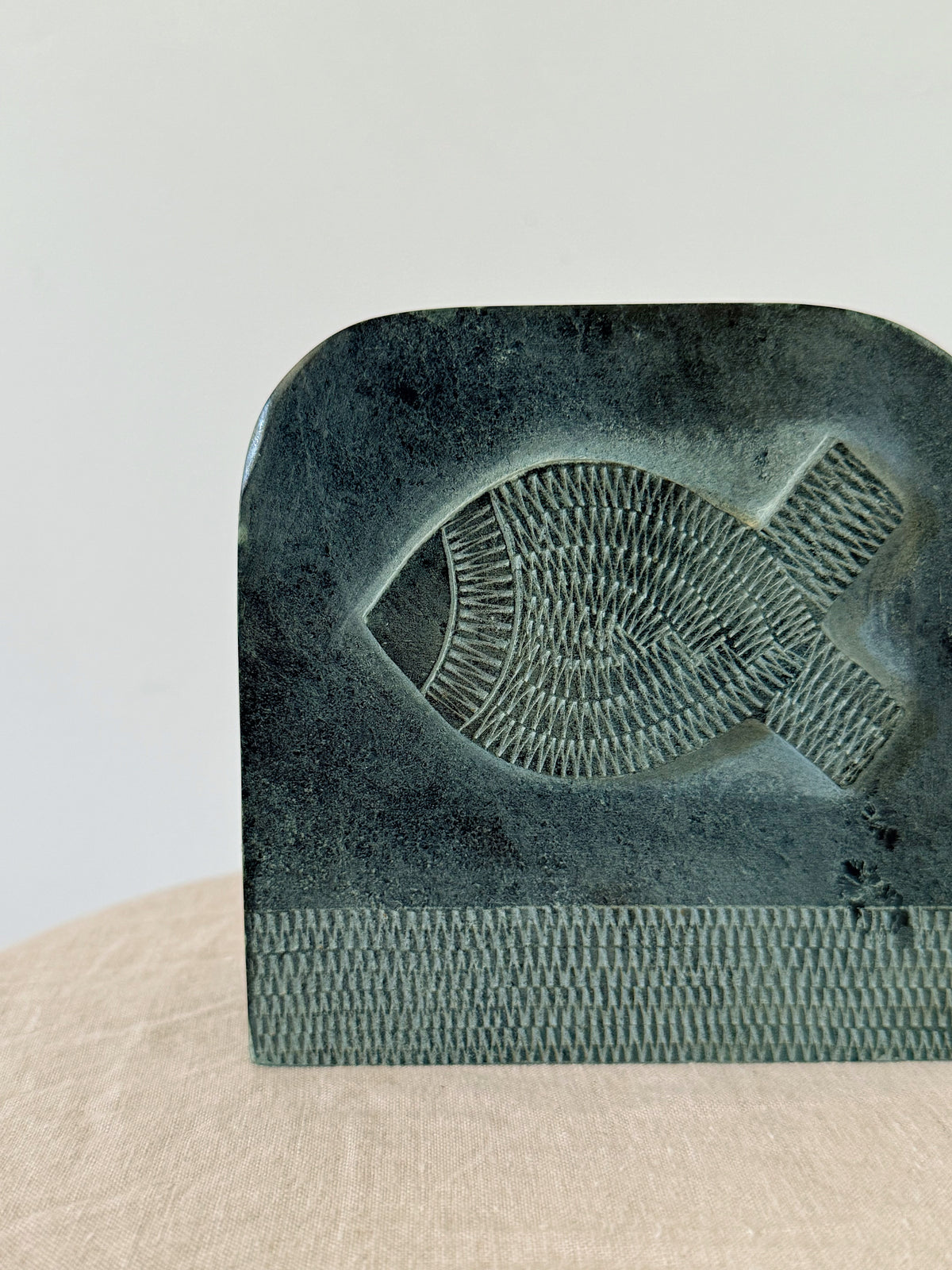 Soapstone Fish Bookends