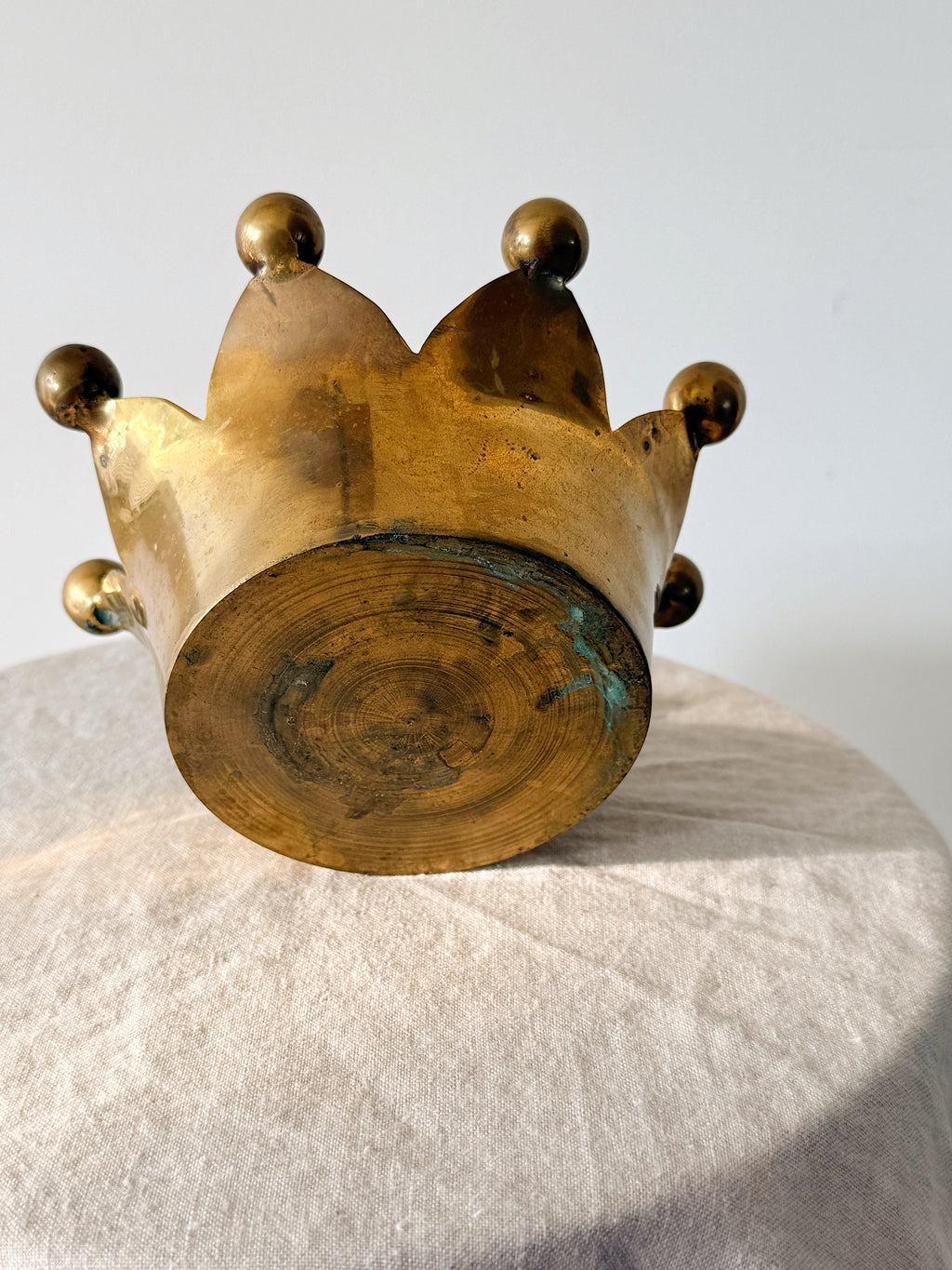Brass Crown Candle Holder Large