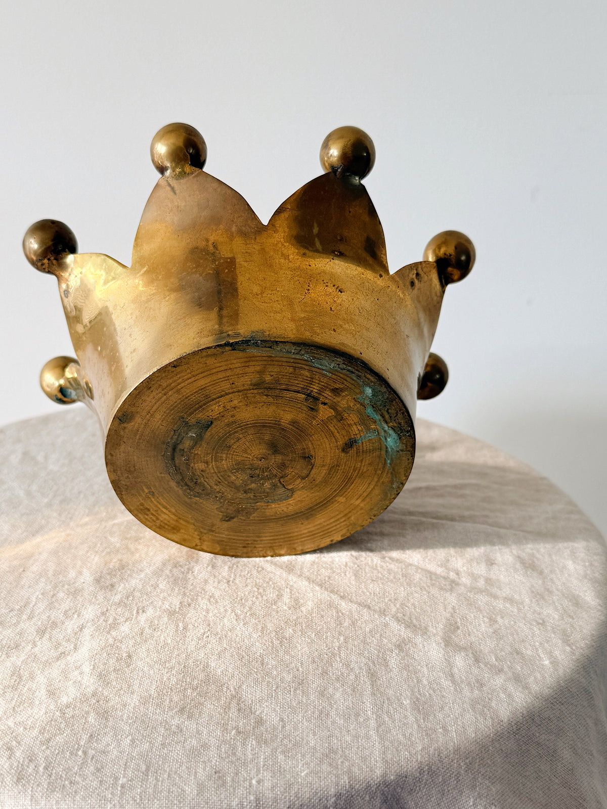 Brass Crown Candle Holder Large