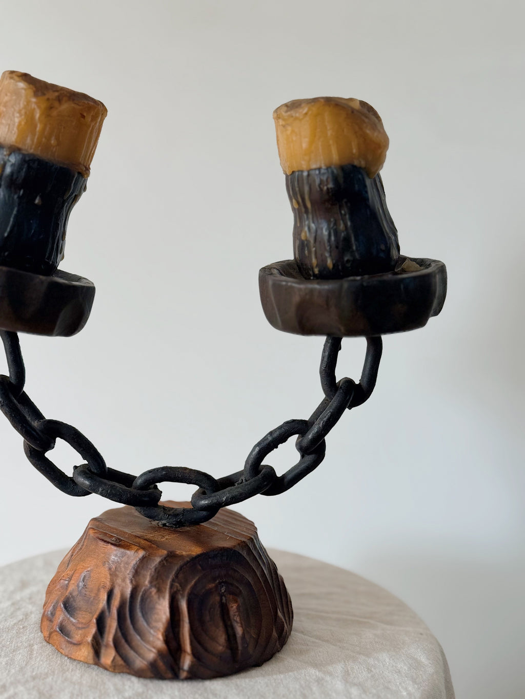 Vintage Brutalist Spanish Candelabra