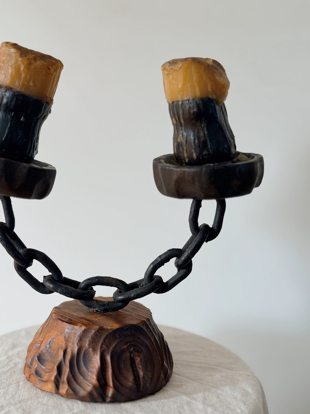Vintage Brutalist Spanish Candelabra