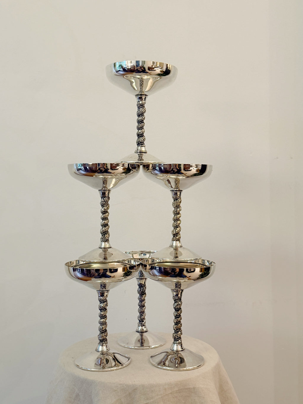 Vintage Spanish Valero Silver Plate Coupes (Set of 6) (Copy)