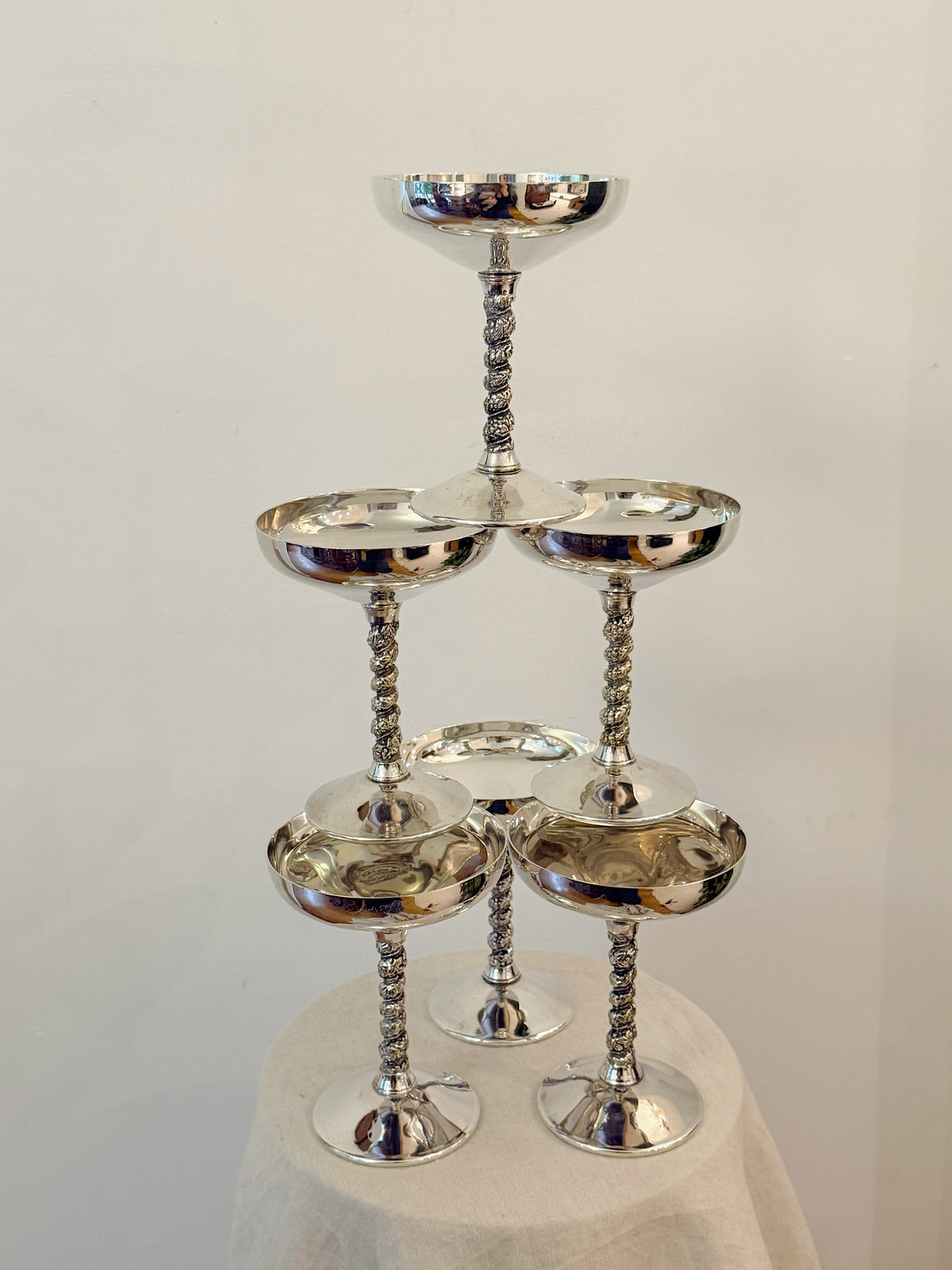 Vintage Spanish Valero Silver Plate Coupes (Set of 6) (Copy)