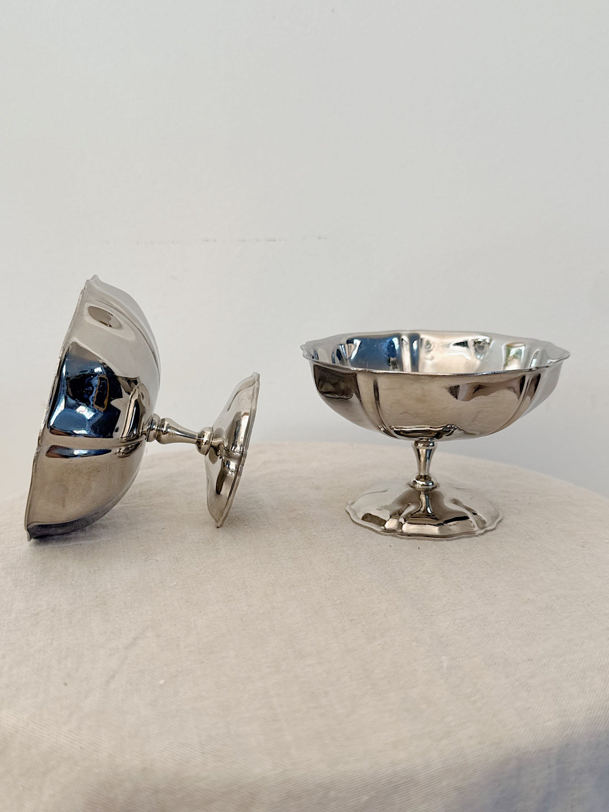 Vintage French Stainless Steel Coupes (Set of 6)