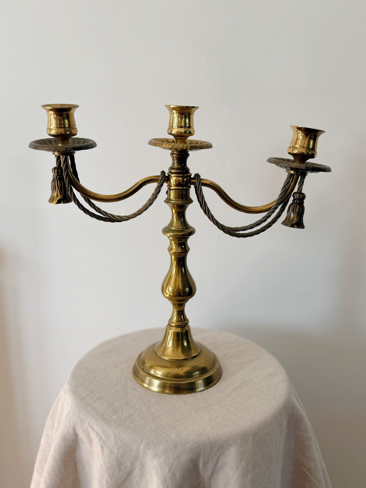 Vintage Brass Regency Candelabra