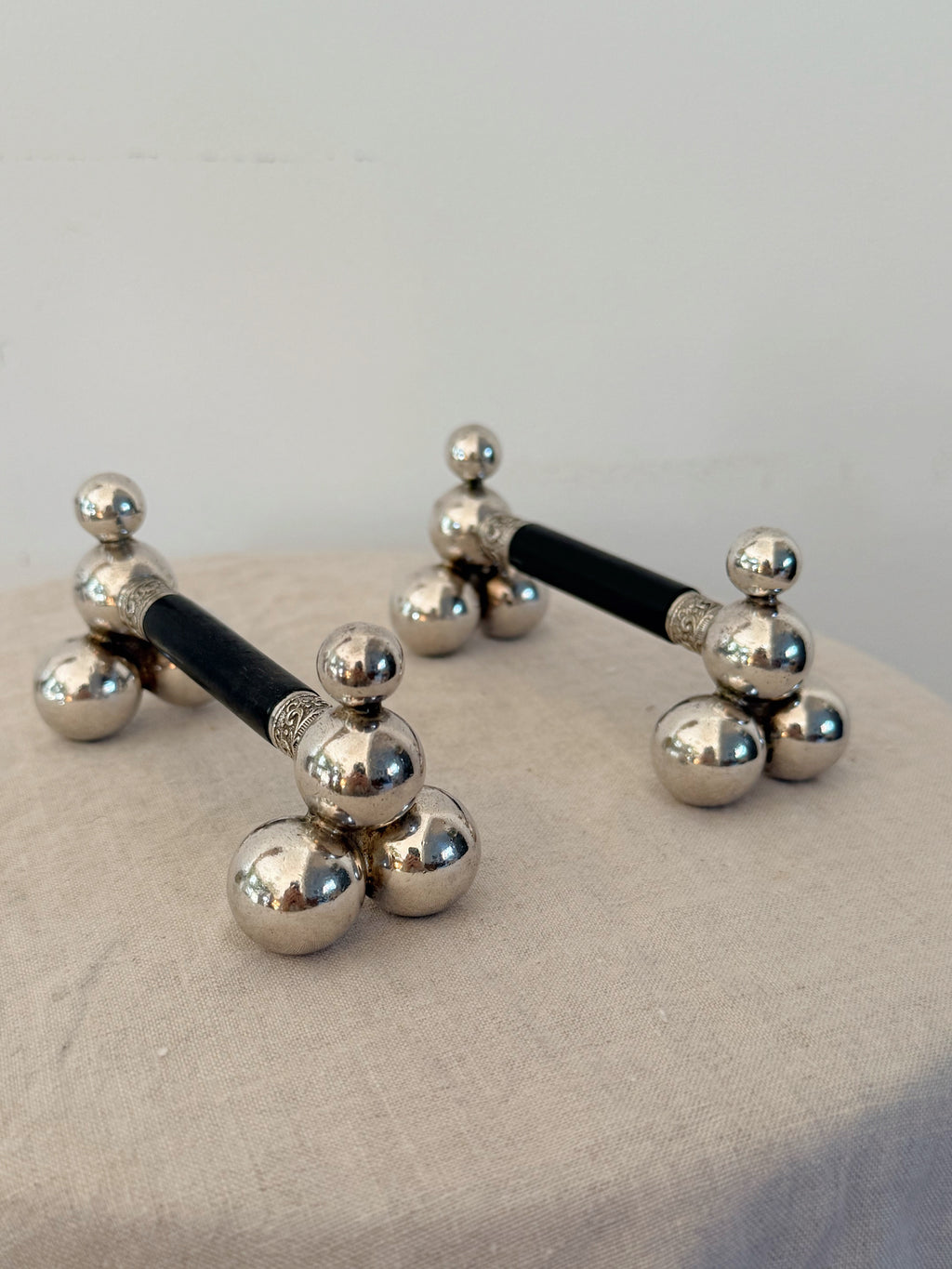 Antique Victorian Silver Cutlery Rests (Pair)