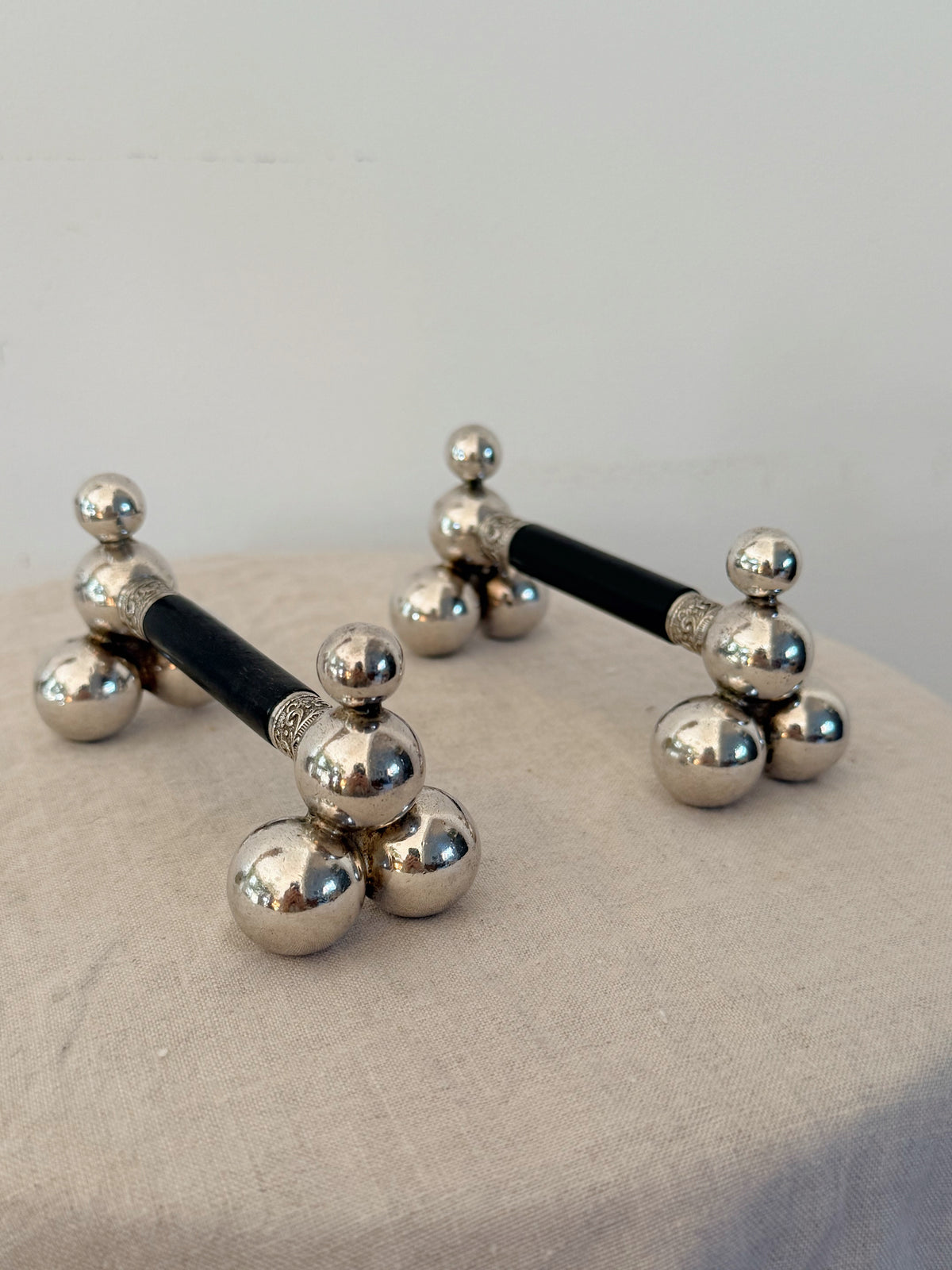 Antique Victorian Silver Cutlery Rests (Pair)