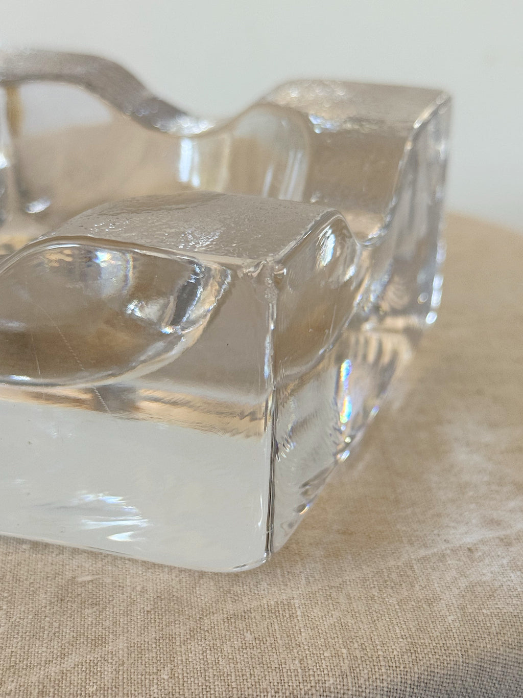 Ice Glass Ashtray Kosta Boda by Bertil Vallien