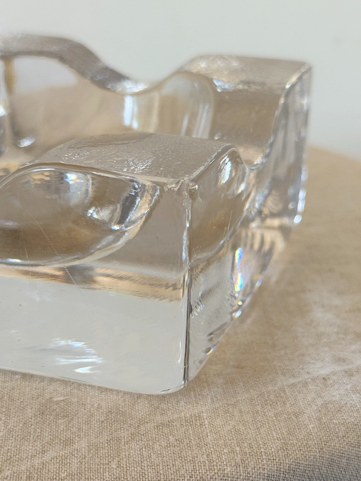 Ice Glass Ashtray Kosta Boda by Bertil Vallien