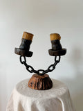 Vintage Brutalist Spanish Candelabra