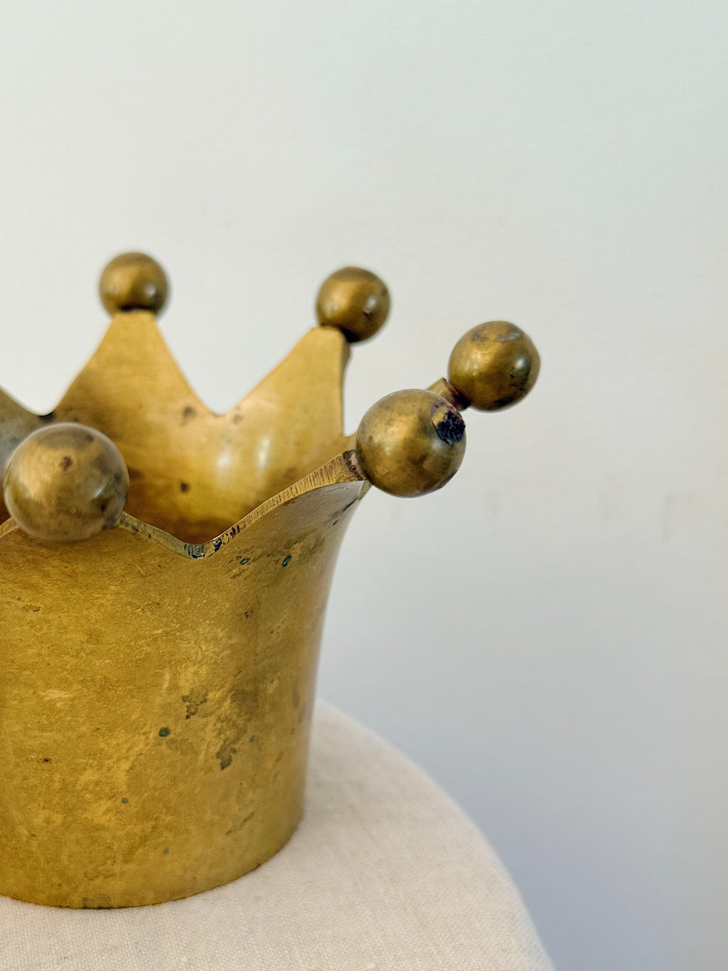 Brass Crown Tealight Candle Holders (Pair)