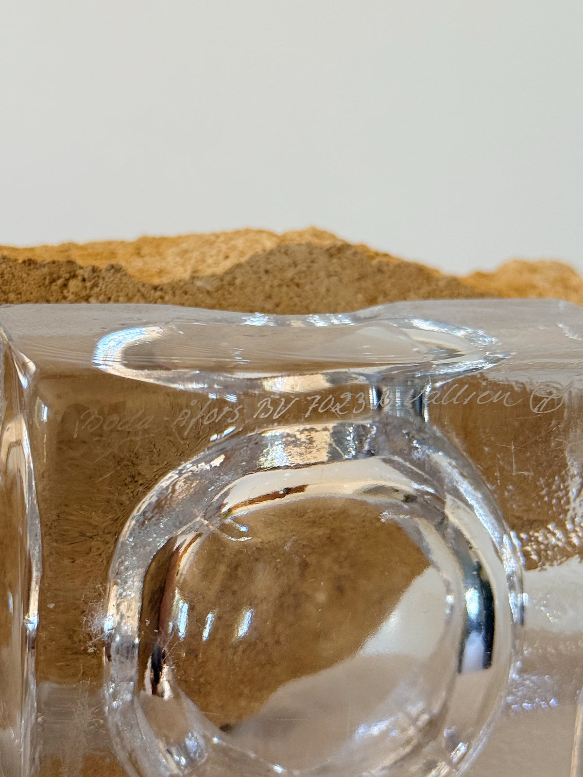Ice Glass Ashtray Kosta Boda by Bertil Vallien