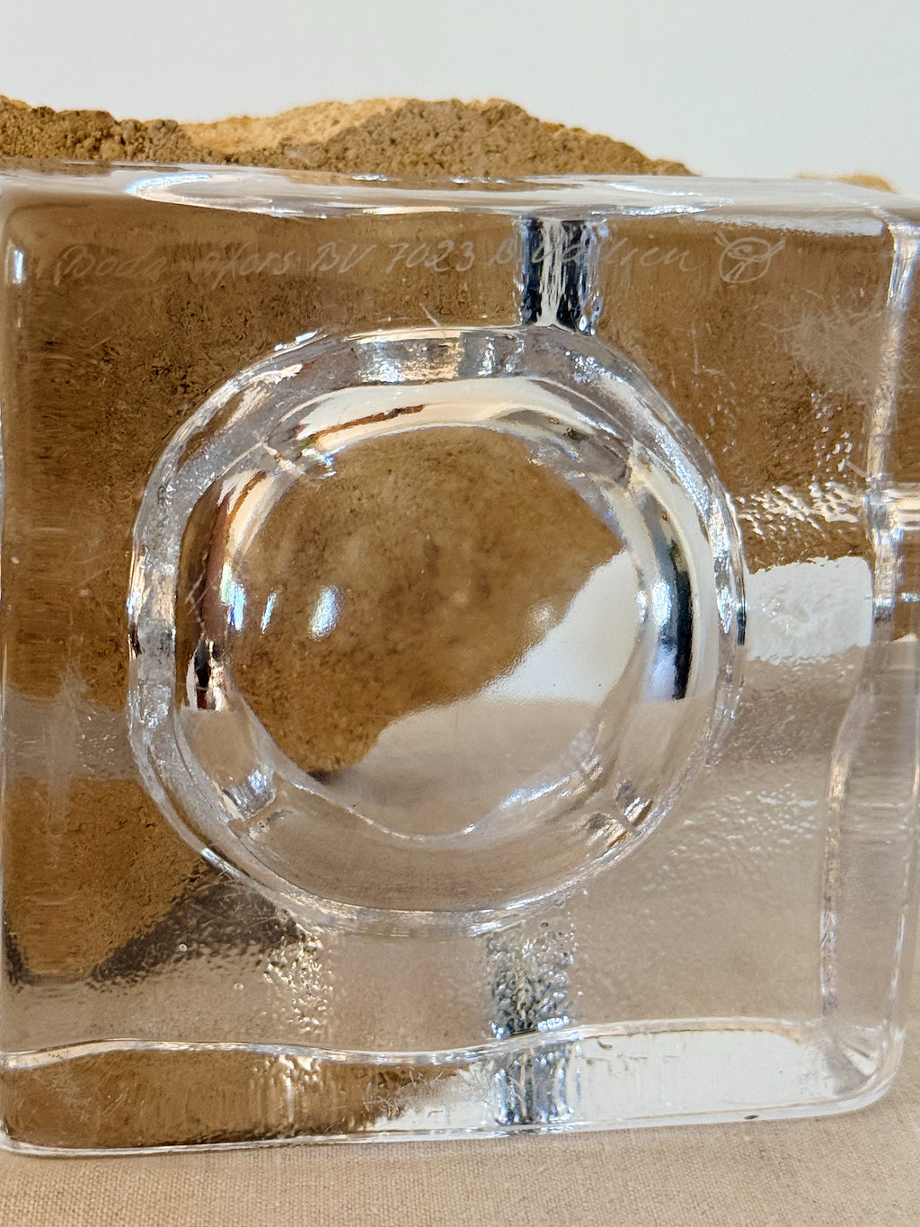 Ice Glass Ashtray Kosta Boda by Bertil Vallien