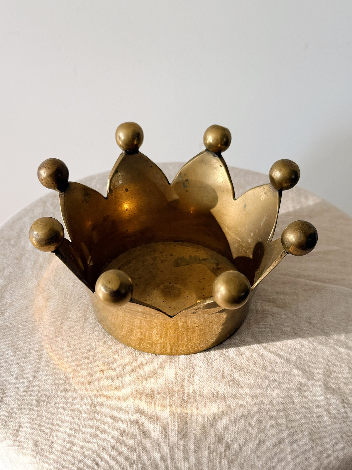 Brass Crown Candle Holder Large