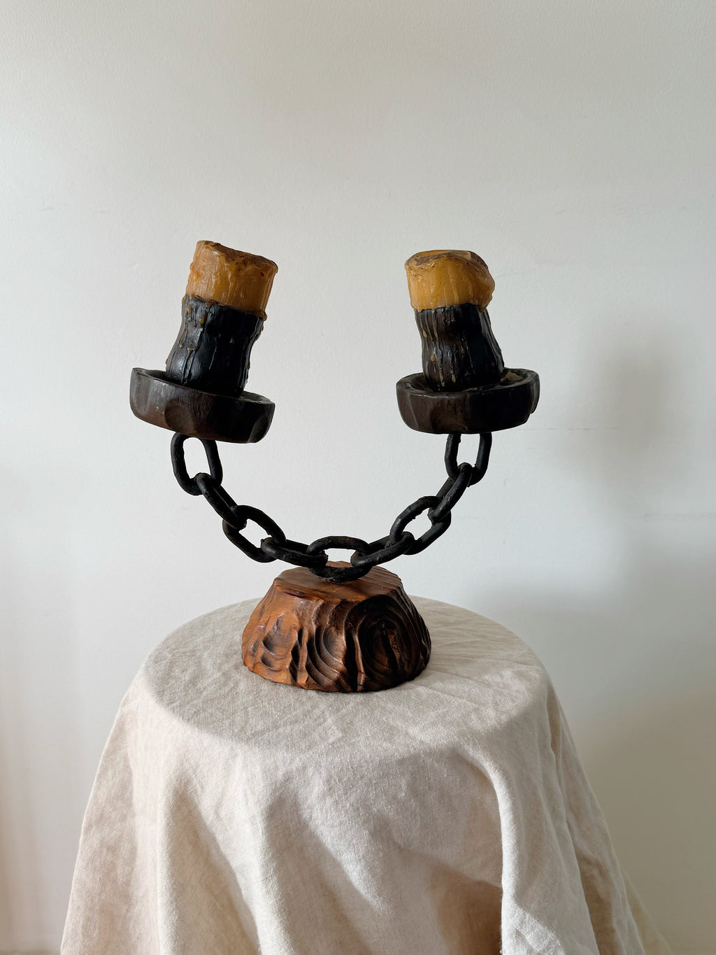 Vintage Brutalist Spanish Candelabra