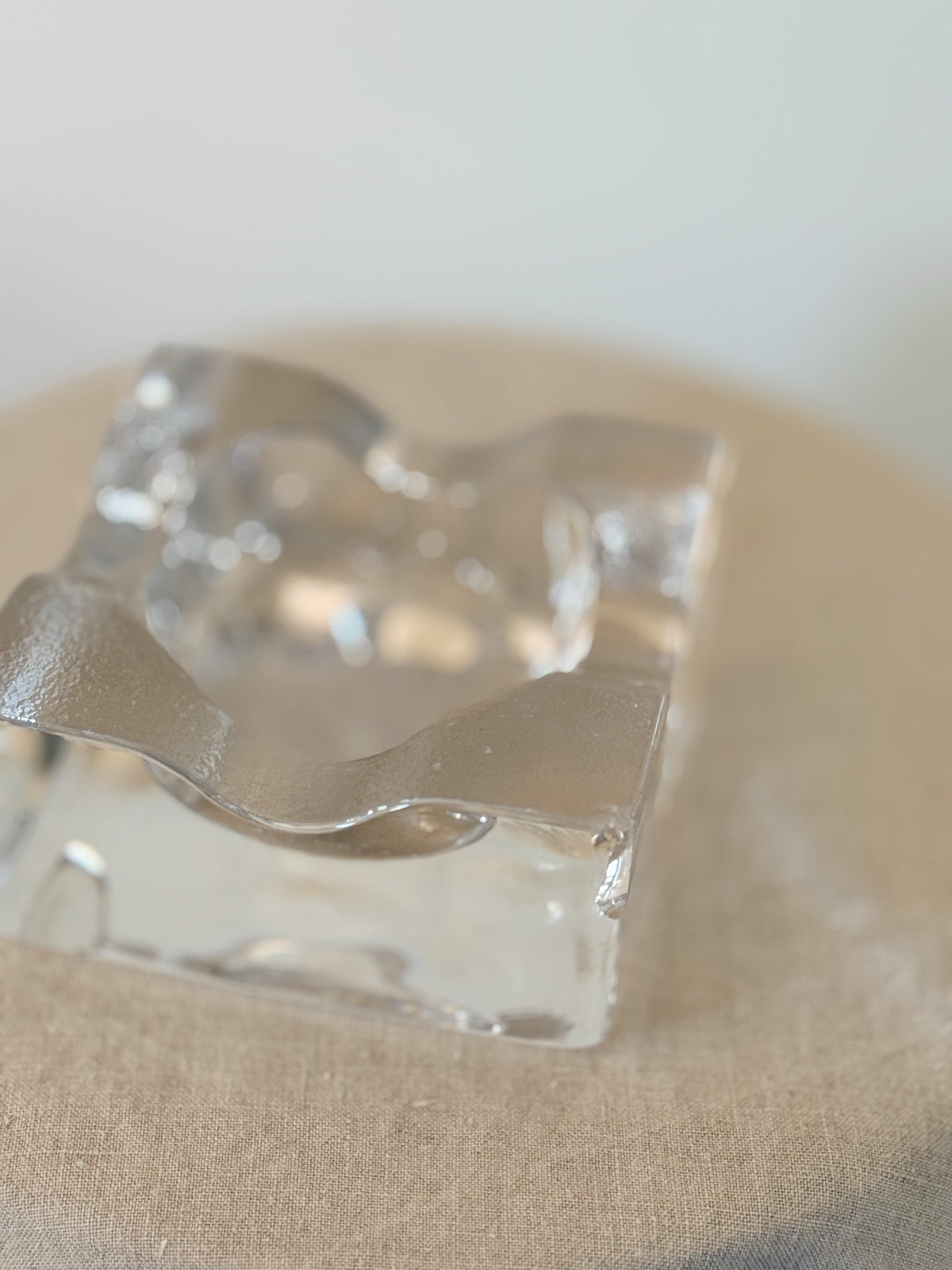 Ice Glass Ashtray Kosta Boda by Bertil Vallien