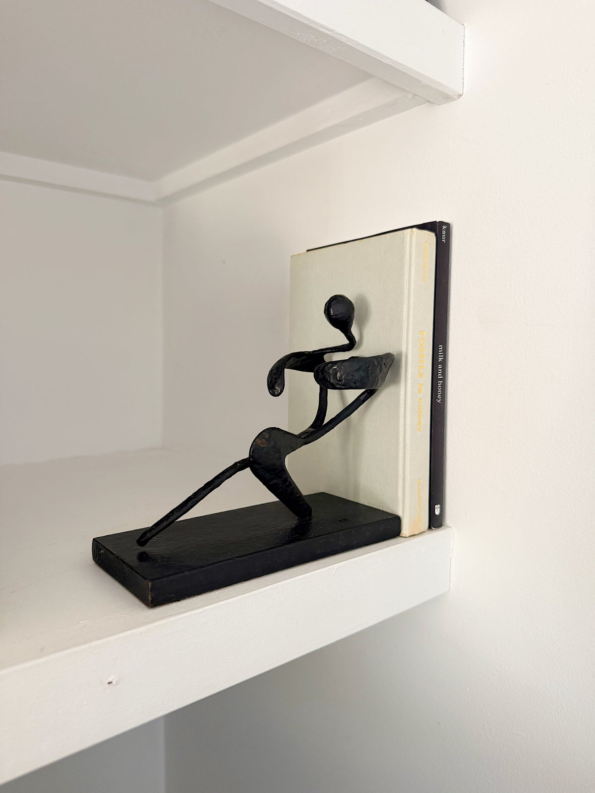 Vintage Cast Iron Statue Bookend