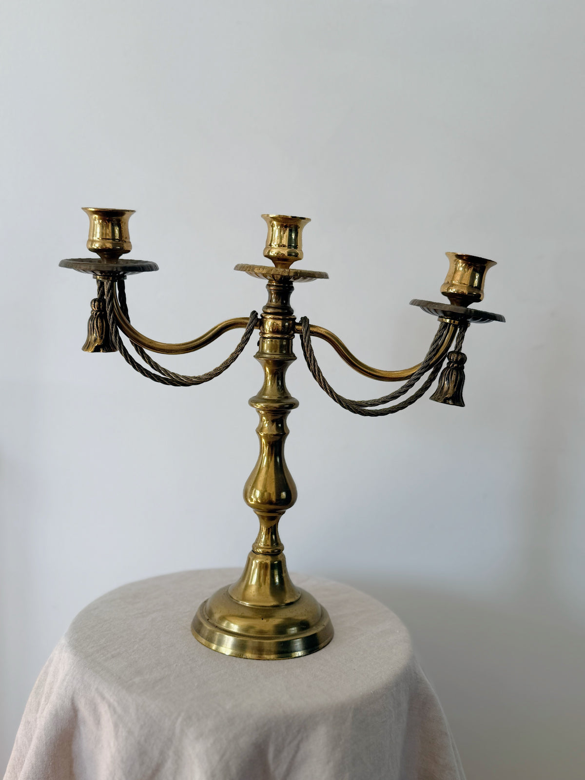Vintage Brass Regency Candelabra