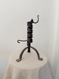 Antique French Twist Iron Candlestick