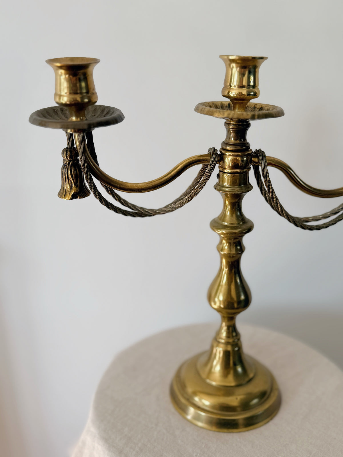 Vintage Brass Regency Candelabra